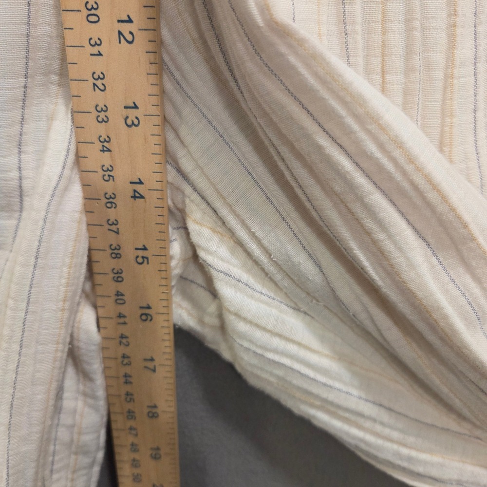Wonderly Boho Striped 100% Cotton Gauze Wide Leg Pants Womens 1X Beachy Casual - Picture 7 of 9